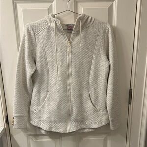 Avalanche Light Heather Gray Pullover with Red Logo Accent